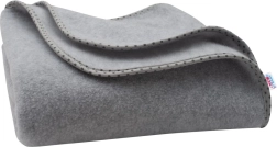 New Baby children's fleece blanket 100 × 75 cm grey with stars