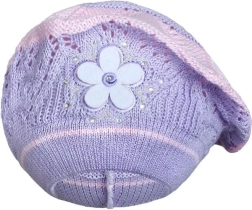 Kootud barett New Baby, lilla, lastele 3–4 aastat
