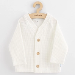 Baby cardigan with buttons New Baby Luxury Clothing Oliver white 86 (12–18 m)