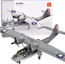 Wange technical brick building set airplane PBY-5A Catalina (364 pieces)