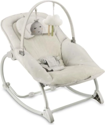 Vibrating baby bouncer with melodies MoMi LAPIS, light grey