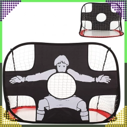 Kokkupandav jalgpallivärav 2-ühes täpsussihtmärgi kattega