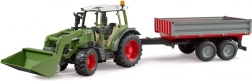 Bruder traktor Fendt Vario 211 esilaaduriga ja kallutatava haagisega 1:16