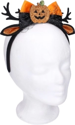 Karnivalipeapael kõrvade ja kõrvitsakaunistusega