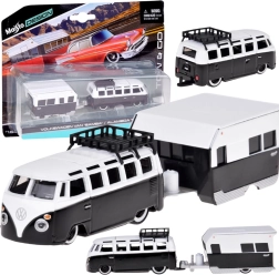 Maisto metallmudel VOLKSWAGEN Van Samba koos karavaniga 1:64