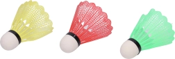 Colored badminton shuttles, set of 3