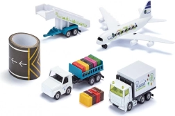 Siku super airport vehicle set with airplane and runway
