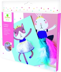 Pockets creative set – decorating pictures with feathers and ribbons
