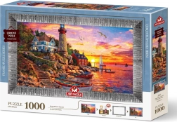 ART PUZZLE Pusle raamiga ja liimiga Imeline päikeseloojang 1000 tükki