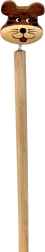 Puidust pliiats tiigripeaga topperiga