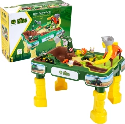 Laste mängulaud liivakasti ja John Deere'i farmiga
