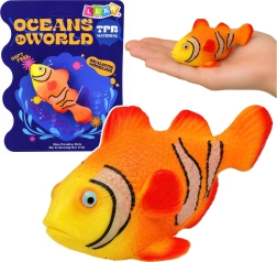 Silmakirju klounkala (kõhuli) kummist figuur 10,5 cm