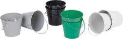 Classic World colorful metal buckets, set of 8 pcs