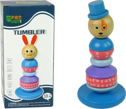 Puidust hariv püramiid Koer mütsiga