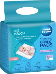 Canpol babies multifunktsionaalsed hügieenilised aluslinad 33 × 45 cm, 20 tk