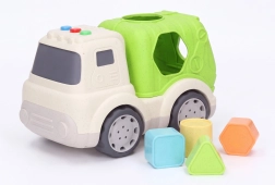 Prügiveoauto kujundite sorteerijana valgus- ja heliefektidega