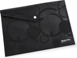 A4 Black and White Document Wallet