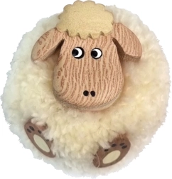 Puust magnet pomponiga – lammas