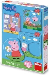Puslede komplekt Peppa Pig: Perekond 3–5 tükki väikelastele