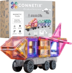 Connetix Pastel Transport Pack magnetic construction set 50 pieces