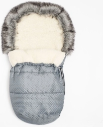 Talvine universaalne beebikott lambavillaga New Baby Lux Wool, grafiit