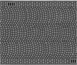 Road Foil with Cobblestone Motif 100x6.6 cm