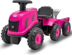 Baby Mix Benny Pink Children's Ride-On Tractor with Trailer and Tools