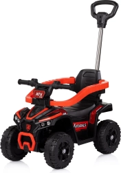 ATV-stiilis tõukesõiduk juhitava lükksangaga, punane CHIPOLINO