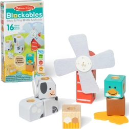 Puidust magnetilised ehitusklotsid Blockables Talu 16 tk MELISSA & DOUG