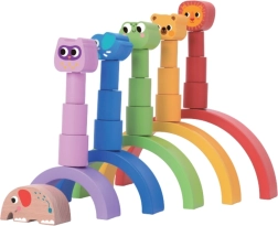 Wooden balancing rainbow with animals 2Kids