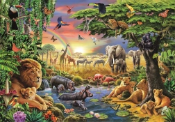 African Encounter Puzzle 2000 Pieces