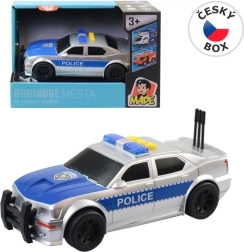Battery-powered police car with light and sound