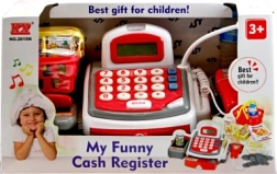 Laste kassamasin lindiga ja lisatarvikutega, valge