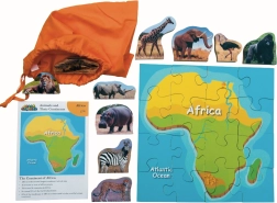 Puidust pusle „Aafrika ja selle loomad“