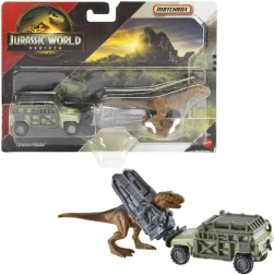 Matchbox Jurassic Worldi dinosaurusetransport – mängukomplekt sõiduki ja dinosaurustega