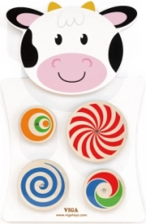 Viga puidust manipuleerimistahvel lehmake montessori fsc