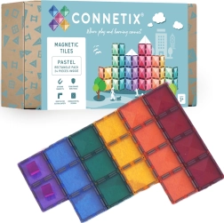 Connetix pastelsed ristkülikud – magnetiline ehituskomplekt 24 tk
