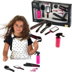 Kids' hairdressing set BRAUN 7-in-1 with hairdryer, straightener and clips – KLEIN
