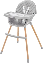 Söögitool Baby Mix 2v1 puidust jalgade ja eemaldatava kandikuga