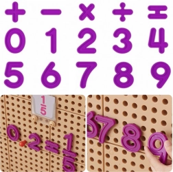 Masterkidz numbrite ja matemaatiliste märkide komplekt STEM seinapaneelidele, 82 osa