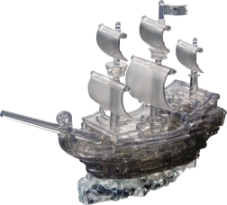 3D Crystal Puzzle Pirate Ship 101 Pieces