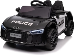 Laste patareitoitel politsei elektriauto AUDI R8 kaugjuhtimispuldiga, EVA-ratastega, sujuva stardiga, MP3 ja LED-valgustusega