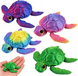 Merikilpkonna 3D-figuur liigutatavate uimedega ja peaga, värvi muutev 8 cm – 1 tk