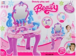 Children's Vanity Table with Mirror and Accessories