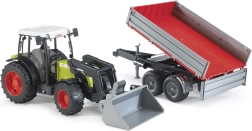 Bruder traktor CLAAS Nectis 267F esilaaduri ja kallutava haagisega