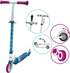 Kokkupandav laste tõukeratas DISNEY FROZEN reguleeritava lenksuga – vigastatud pakend