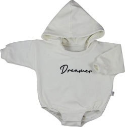 Baby sweat bodysuit with hood Koala Dreamer – beige