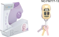 Pehme võtmekomplekt auto-kujulise helkiva võtmehoidjaga pisipõnnidele