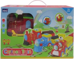 Interaktiivne vedur lastele 3+ tulede, helide ja liikuvate elementidega, 2 vagunit ja lisatarvikud