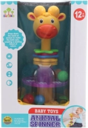 Spinning Top with Balls Giraffe – interactive spinning toy for babies 12m+